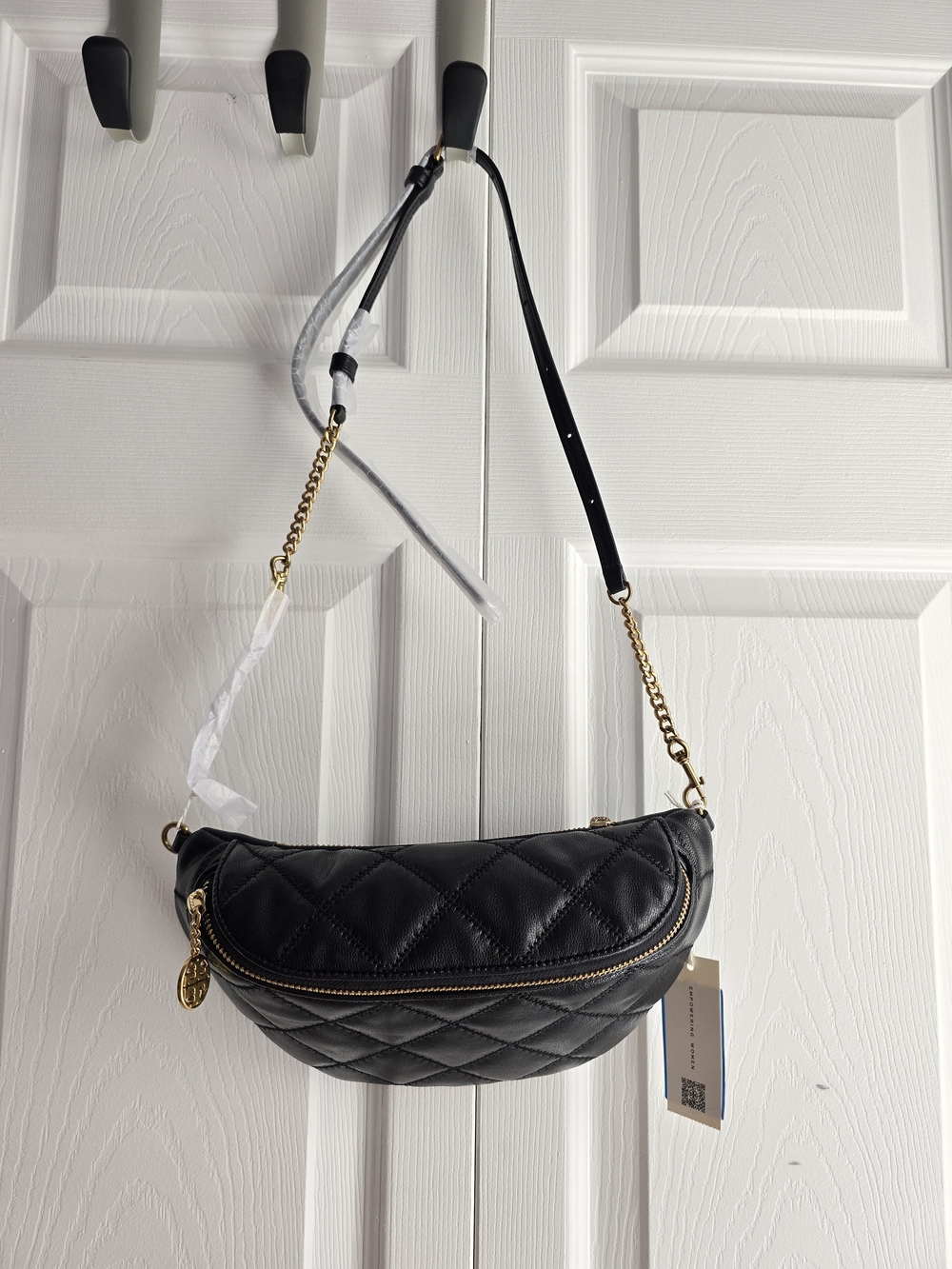 Tory Burch Quilted Leather Crossbody Bag - Black - Picture 2 of 5